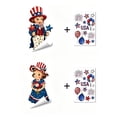 thumbnail image 2 of Patriotic Star Spangled Bow, Clear Sticker, Decorative Decal, Adhesive-Free And Residue-Free, For Gift Decor, Surface Ornament, Holiday Decoration, 2 of 5