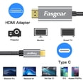 thumbnail image 7 of Fasgear USB C to HDMI Cable (4K@60Hz) 6ft Type C to HDMI Cable [Thunderbolt 3] for MacBook Pro 2021/ Pro 2020/ Air 2019, iPad Pro 2021,Galaxy S10 S9, Mate 10, Surface Book 2 Etc 1.8m, 7 of 7