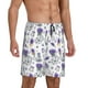 thumbnail image 2 of Balery Lavender Bicycle Pantalones cortos de pijama de punto de algodón para hombre con cinturilla y bolsillos-Medium, 2 of 6