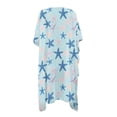 thumbnail image 5 of Xoenoiee Blue Starfish Pattern Kimonos for Women Swimsuit Coverups Beach Cover Up Summer Swimwear Cardigan Beachwear for Beach Vacation Travel, 5 of 7