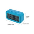 thumbnail image 1 of Temperature Version Smart LCD Alarm Clock, Silent Clock with Light Sensing, Snooze Function, Date & Temperature Display, Energy Saving Backlight, Ideal for Students, Black/White/Blue/Rose Red, 1 of 2