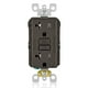 thumbnail image 1 of Salida GFCI Leviton de 20 amperios, autocomprobación, resistente a manipulaciones, marrón, 1 of 7