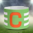 thumbnail image 2 of Brazalete Capitán Fútbol Competición para Adultos Brazalete Grupo Equipo en Forma C Brazalete Elástico Envolvente (verde Rayado), 2 of 7