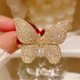 thumbnail image 3 of EVER FAITH Broches para Mujer Cristal Mariposa Broche Pin，broche elegante para mujeres y niñas, regalo de fiesta, dorado,Acero aleado, cristal, 3 of 4