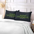 thumbnail image 7 of GZHJMY Happly Halloween Word Pillowcase Plush Pillowcase for Hair and Skin, Soft Standard Size Pillow Cases Zippered Queen Pillow Case Set of 1-20x40in Home Decor, 7 of 7