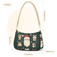 thumbnail image 3 of FORMRS Womens Shoulder Bag with Chain Strap Clutch Purse Cute Tote Handbag, Green Christmas, 3 of 7