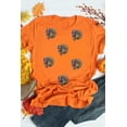 thumbnail image 7 of Women's Orange Thanksgiving Turkey Sequin Graphic T-Shirt – Casual Style for Festive Celebrations | 2XL, 7 of 7