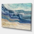 thumbnail image 2 of Designart - Aquarelle de Vagues de Mer Bleu de Côte - Art Moderne de Toile de Ferme, 2 of 2