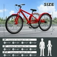 thumbnail image 6 of MOPHOTO 24/26 Inch Mountain Tricycle for Adults, 7 Speed Seniors Three Wheel Bikes,  Men's Women's Tricycles Trikes with Shopping Basket, Exercise, 6 of 12