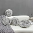 thumbnail image 2 of JWH 3D Handmade Round Decorative Velvet Flower Throw Pillow Cushion for Room 14 inch Grey, 2 of 11