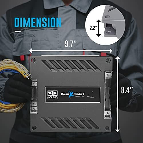 Banda Audioparts ICEX1601 One Channel 1600W Max At 1 Ohm Car Audio
