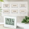 thumbnail image 5 of Latrodar Digital Alarm Clock With Background Lighting LCD Safety Guaranteed Smart Clock Calendar White Home Stuff, 5 of 5