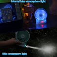 thumbnail image 4 of efluky Mini ventilador de escritorio de 3 velocidades, funciona con pilas recargables con luz LED, ventilador USB portátil silencioso para el hogar, oficina, viajes, camping, exterior, interior, 4,9 p, 4 of 5