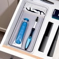 thumbnail image 2 of Dental tray drawer organizer with drying stone, transparent plastic organizer for toothbrushes, dental floss, water flosser, mouthwash, 2 of 4