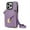 Purple, variant on Dteck for iPhone 16 Pro Crossbody Wallet Case, Card Holder Zipper Phone Case with Shoulder Strap, Durable Leather Purse for Women Compatible with iPhone 16 Pro 6.3 Inch 2024,Black
