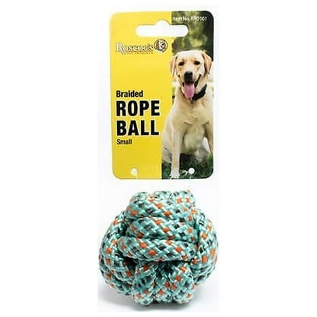 UPC: 0855198007498 | Roscoe s Pet Products Braided Rope Ball Toy for Dogs and Other Small Pets