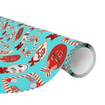 67 Pattern Printing Christmas Wrapping Paper Rolls, Christmas Gift Wrap, Kids Funny Christmas Theme Wrapping Paper,Wide Birthday Xmas Santa Festive Present Wrapping Rolls(Blue-19.69*177.17 Inches)
