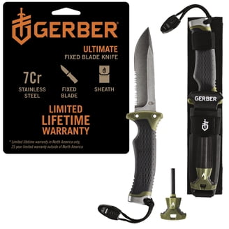 Gerber Gear Prodigy Survival Knife with Sheath, 4.8"" Drop-Point Tactical  Knife for Outdoors" - Walmart.com
