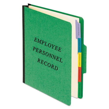Pendaflex Personnel Folders 1/3 Cut Top Tab Letter Green SER1GR