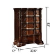 thumbnail image 2 of Pemberly Row Traditional 5-Drawer Chest Made with Wood in Dark Walnut, 2 of 6