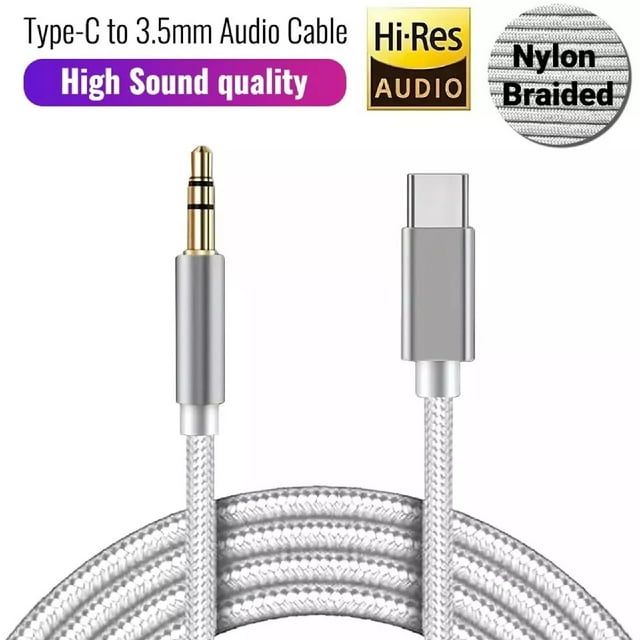 Klonfd . Nylon Braided LeTV Car Audio Type C To 3.5mm Headphone Adapter For Android Sound Quality & Design