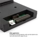 thumbnail image 4 of Unidad de disquete SFR1M44 U100K Unidad de disquete USB Unidad de simulación de emulador de unidad práctica 34 pines DC 5V 1.44MB Sweethay EL009391-00, 4 of 5