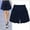Navy, variant on Tittly Palazzo Pants Shorts for Women Pants Size Lady Solid Summer Loose Plus Pockets Women Casual Shorts Pants Lounge Pants Women Comfy Pants Women Navy XL