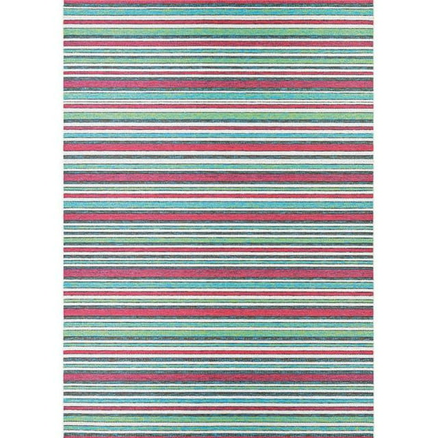 Couristan 14030010053076T 5 ft. 3 in. x 7 ft. 6 in. Cape Brockton Power Loomed Rectangle Area Rug - Purple & Multicolor