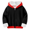 thumbnail image 6 of Makaor Fall Sweatshirt Girls Boys with Zipper Collared Jackets Solid Color Long Sleeve Coats Fleece Cute Winter Clothes, 6 of 8