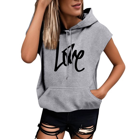Women Summer Tops Women Plus Size Fashion Print Hooded Sweatshirt Short Sleeve Loose Blouse Top Crop Tops from Creme Color Crop Girls Business Casual Blouse plus Size Casual Juniors Bra Grey 2XL