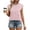 Pink, variant on Stichou Tops for Women Cap Sleeve T Shirts 2026 Spring Summer Beach Vacation Clothes Business Casual Outfits Dark Green S