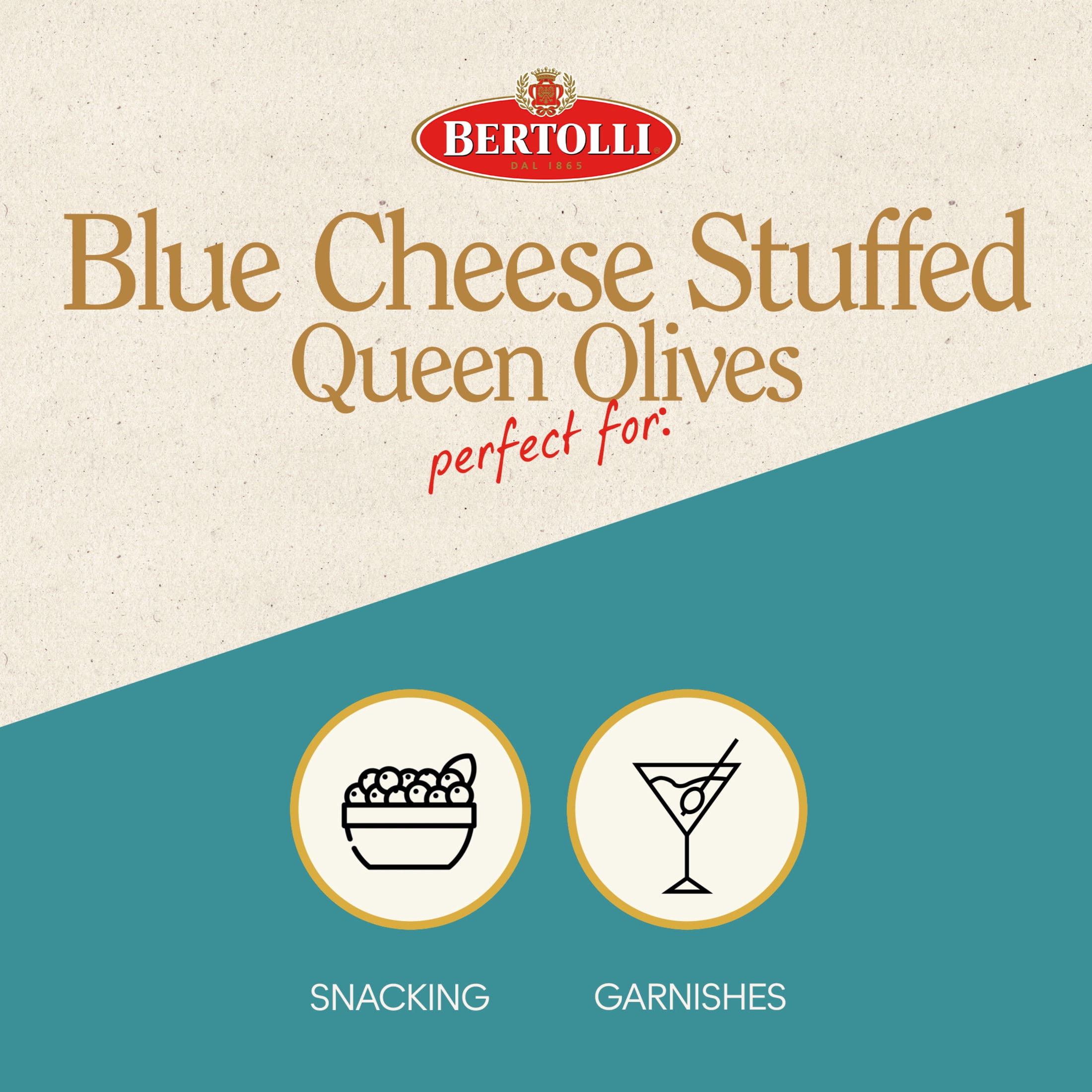 Bertolli Green Olives Blue Cheese Stuffed 7 oz