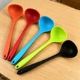 thumbnail image 4 of 2 Pcs Silicone Soup Ladle, Premium Silicone Cooking Ladle, Silicone Heat Serving Spoon Basting Spoon for Kitchen Use 8.26", 4 of 7