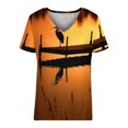 thumbnail image 2 of Patlollav Womens Tops Trendy Short Sleeve Shirts Spring V Neck Casual Blouses for Women Summer Tshirts, 2 of 6
