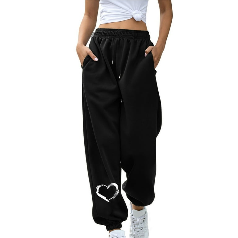 Sweatpants Women Pants Women Tapered Casual Bottoms with Large