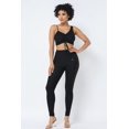 thumbnail image 5 of Mesh Strappy Adjustable Ruched Crop Top & See Through Side Panel Leggings, 5 of 5