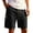 01# Black, variant on Men's Casual Shorts Elastic Waist Drawstring Multi-Pockets Solid Color Bermuda Shorts Relaxed Fit Outdoor Summer Vacation - Gray XL