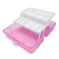 thumbnail image 1 of 3 Layers Storage Box, Tidy Lightweight Storage Case Large Capacity Art Craft Storage Box Clear Classification Plastic Portable Storage Box for Stationery Books Brushes, 1 of 8