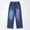 Blue, variant on ATOGUTA Wide Leg Jeans for Girls Baggy Denim Pants Elastic High Waist Wide Leg Jeans with Pockets Size 4T-13, Blue
