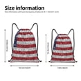 thumbnail image 2 of Xecao America Flag Glitter Pattern Sports Drawstring Backpack - String Swim Gym Bag with Wet Proof Pocket for Women&Men-Medium, 2 of 6