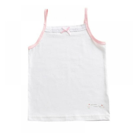 

Kids Baby Girls Cotton Bow Lace Underwear Tank Tops