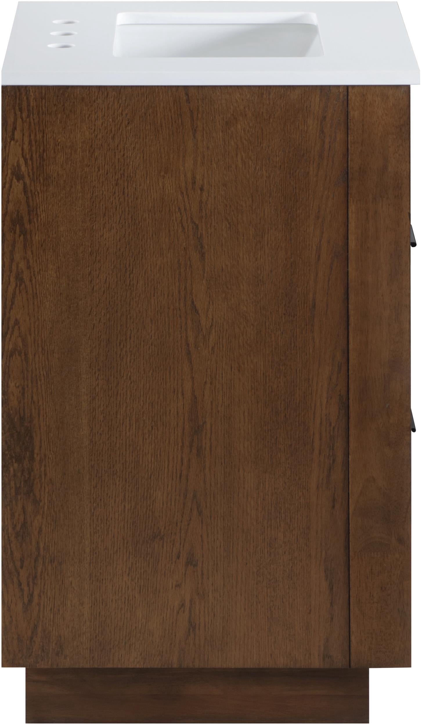 Meridian Furniture Willard 24" Brown Engineered Stone Bathroom Vanity