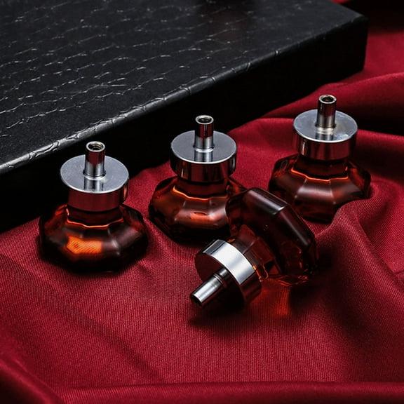 SEWACC Cabinet Door Knobs Zinc Alloy Amber Door Knob Replacement 2Pcs 1.4x1.4in