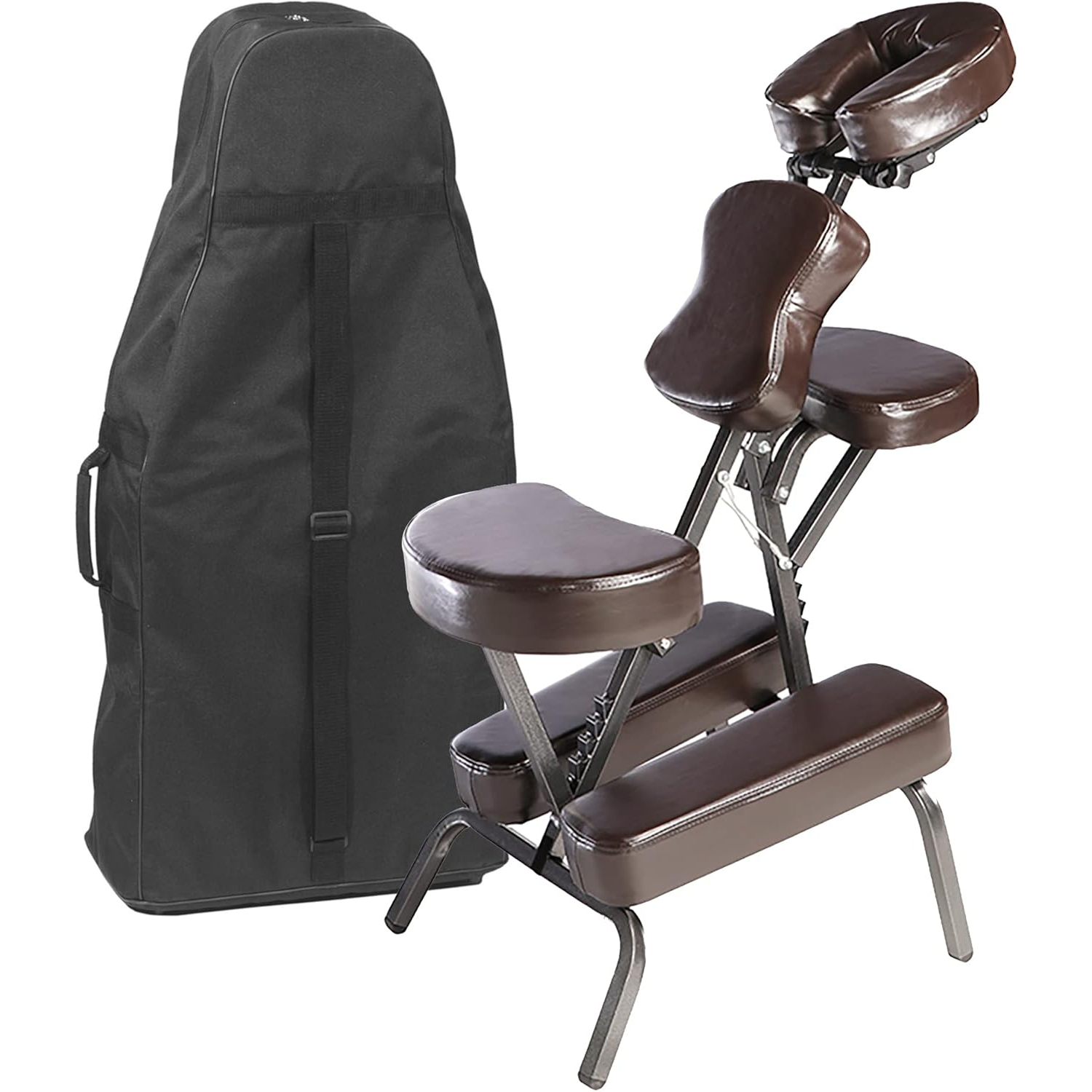 Master Massage Bedford Full Body Portable-Lightweight Carrying Case-Tattoo Height Adjustable Folding Face Cradle Salon, Massage Chair SPA, Coffee