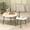 White, variant on Oufan 27.56'' Round Nesting Coffee Table Set of 2, Circular Nesting End Table Set, Round Wooden Tabletop, and Sturdy Metal Base for Living Room, bedroom (Brown ）