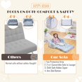 thumbnail image 5 of Baby Toddler Sofa Couch for Kids Extra Wide 2-in-1 Toddler Sherpa Fold Out Couch Bed for Playroom, Pull Out Children Convertible Sofa to Lounger for Boys & Girls with Double Pockets,Glowing Grey, 5 of 14