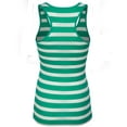 thumbnail image 3 of KOGMO Womens Cotton Stripe Ribbed Racerback Tank Top, 3 of 5