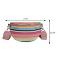 thumbnail image 4 of Bolso de pecho con rayas de arcoíris, bolso de cintura tejido de paja a la moda, colorido para el trabajo rosa Ndcxsfigh Para Estrenar, 4 of 4