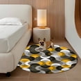 thumbnail image 2 of Yellow Grey Abstract Round Area Rug 6Ft Washable Circle Rugs for Bathroom Office, Modern Geometric Ombre Artwork Non-Slip Carpet Floor Mats Indoor Outdoor Carpet Runner Aesthetic Home Decor, 2 of 8