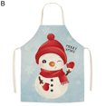 thumbnail image 3 of Christmas Apron Cartoon Christmas Pattern Strap Design Wear-Resistant Anti-oil Fadeless Dirt-resistant Washable Versatile Decorative Christmas Apron for Kitchen, 3 of 4